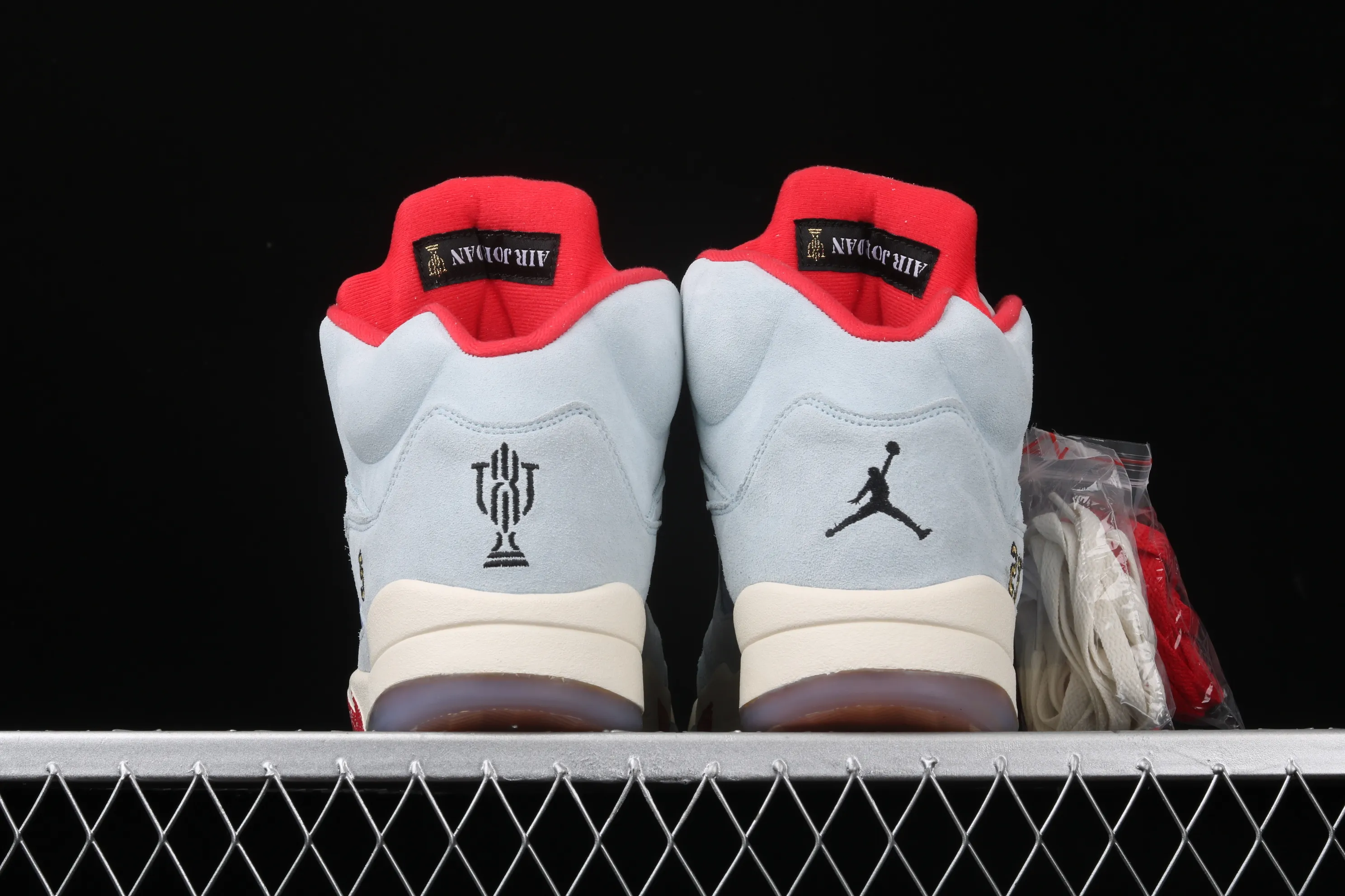 All categories Air Jordan Jordan series basketball shoes Air Jordan 5 Trophy Room x Air Jordan 5 Ice Blue AJ5 Joe 5 joint ice blue CI1899-400